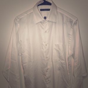 All white men’s dress shirts